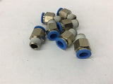 Festo 1/4 Pipe x 10mm Quick Couple Adaptor Lot of 7 Pcs