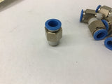 Festo 1/4 Pipe x 10mm Quick Couple Adaptor Lot of 7 Pcs