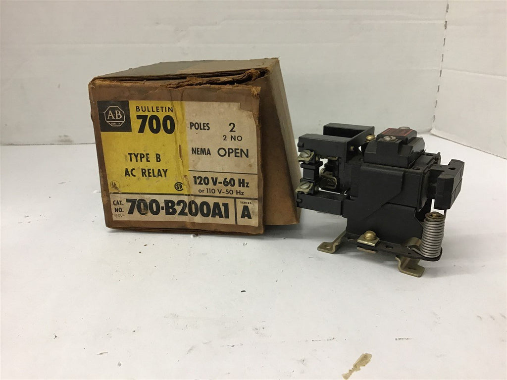 Allen-Bradley 700-B200A1 Type B AC Relay 2 Poles 120 Volts