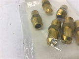 Brass Fittings 1/8" Pipe x 1.25mm Lot of 6