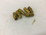 Brass Fittings 1/8" Pipe x 1.40 mm Lot of 6