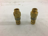 Check Valve 1/2'' Ferrell Male x 1/8'' Pipe Female Lot of 2