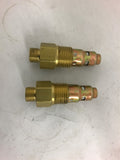 Check Valve 3/8'' Ferrell and 1/2'' Pipe and 1/8'' Female Pipe Lot of 2