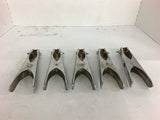 Spring Loaded Clamps 2'' Opening 6-3/4'' Long 25lb Opening Strength 1 lot of 5