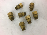 1/2'' Pipe X 3/4'' w/ Ferrell Brass Fitting lot of 7