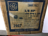 GE 5KSP29DK9006T 1/8 HP Shaded Pole Motor 1000 Rpm 5 Spd 115 Volts 5.2 Amps