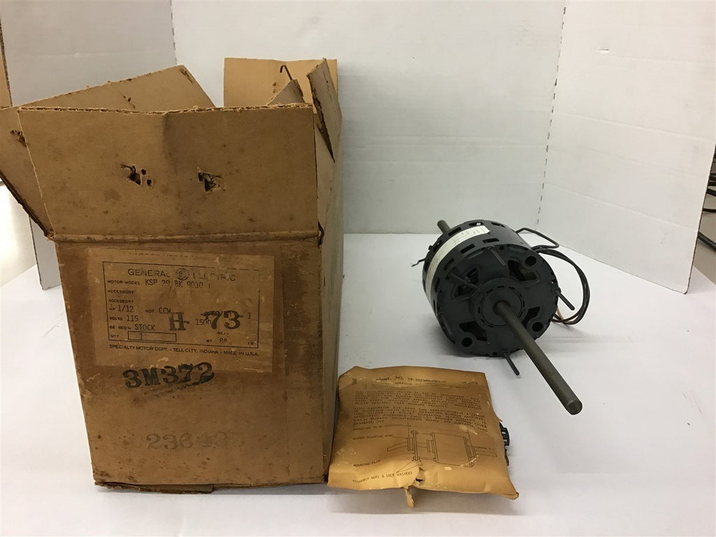 GE KSP29BK90101 1/12 HP 115 Volt Motor 1500 RPM Single Phase