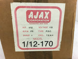 Ajax 1/12-170 1/12 HP AC Motor115 Volts 170 Rpm Single Phase