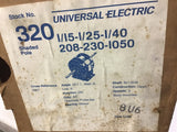 Universal Electric 320 1/15-1/25-1/40 HP AC Motor 208-230 volts 1050 Rpm