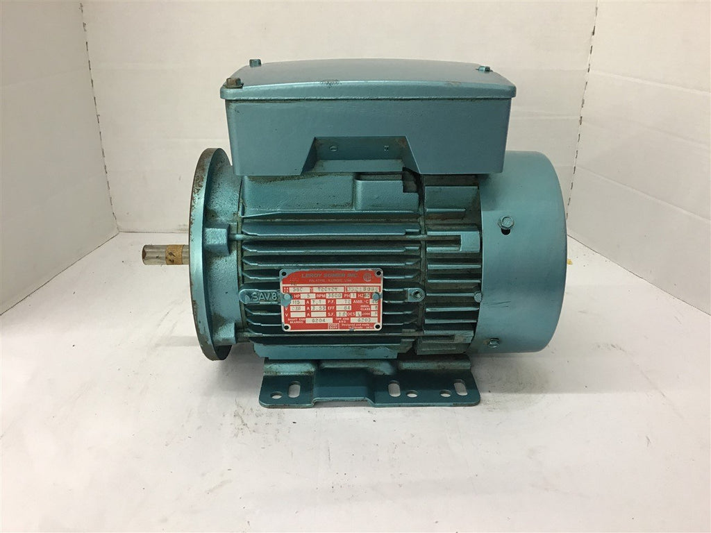 Leroy Somer 1/2 HP AC Motor 115/230 volts 3500 Rpm 56C