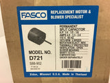 Fasco D721 1/4-1/5-1/6 HP 115 Volts Single Phase 1075 Rpm 3 Speed