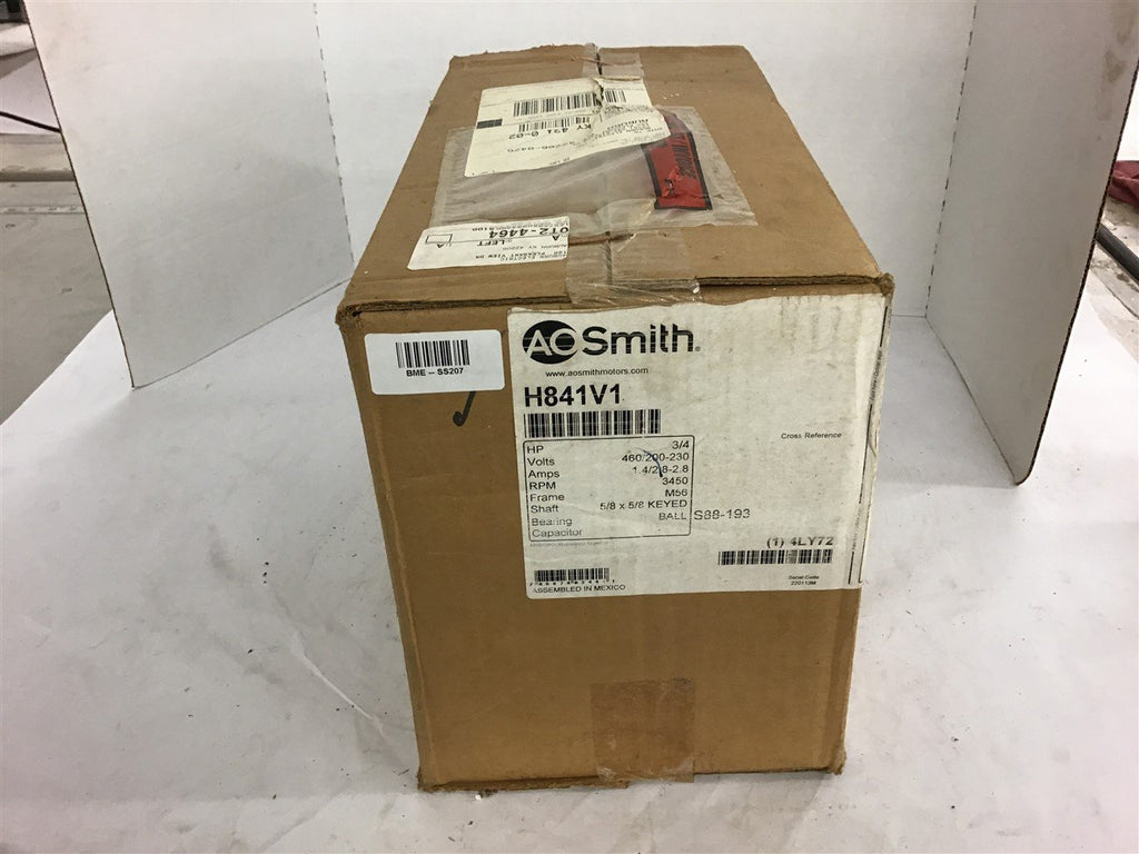 A.O. Smith H841V1 3/4 Hp AC Motor 460/200-230 Volts 3450 Rpm 2P