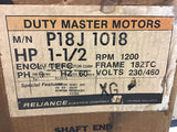 Reliance P18J1018 1 1/2 HP AC Motor 230/460 volts 1200 Rpm 6P 182TC Frame