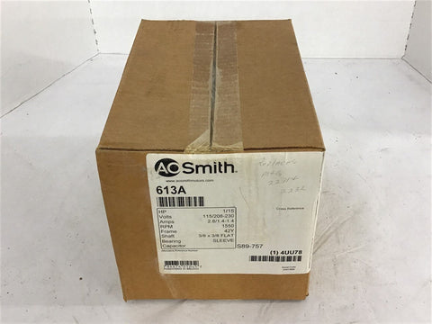 A.O. Smith 613A 1/15 HP AC Motor 115/208-230 volts 1550 Rpm 42Y Frame