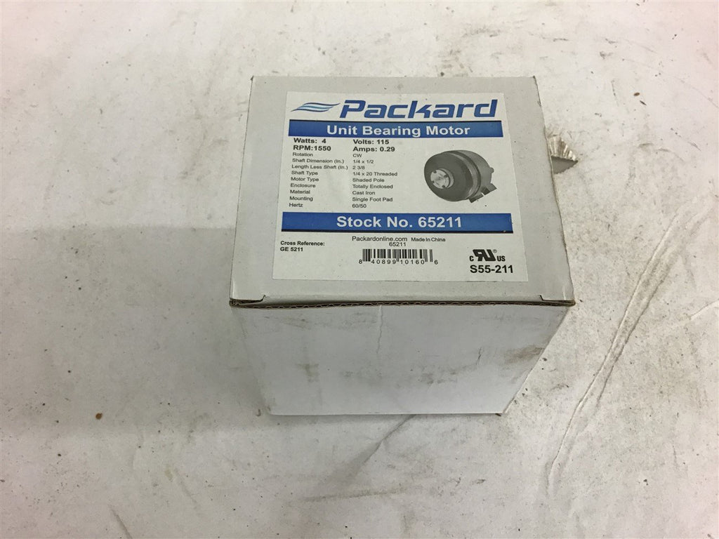 Packard 65211 4 Watts Unit Bearing motor 115 volts 1550 Rpm