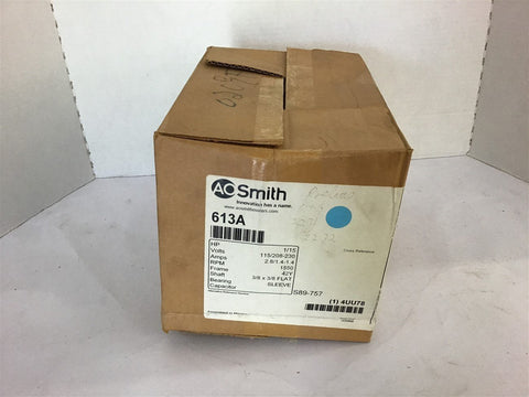 A.O. Smith 613A 1/15 HP AC Motor 115/208-230 volts 1550 Rpm 42Y Frame