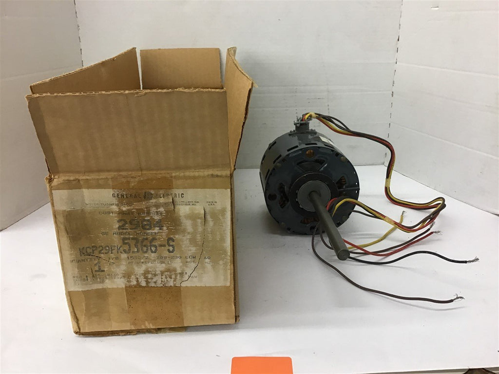 GE 5KCP29FK5366S 1/8 HP AC Motor 208-230 Volt 1550 Rpm single Phase