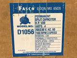 Fasco D1056 1/20 HP AC Motor 208/230 Volts 1100 Rpm 3 Speed