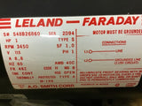 Leland-Faraday M-186 1 Hp Motor 115 Volts 3450 Rpm 2P Single Phase 48Z