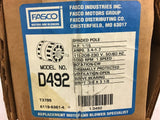 Fasco D492 1/15 HP Motor 115-208-230 Volts 1050 Rpm 1 Speed