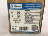 Fasco D189 1/20 HP Motor 230 Volts 1500 Rpm 1 Speed