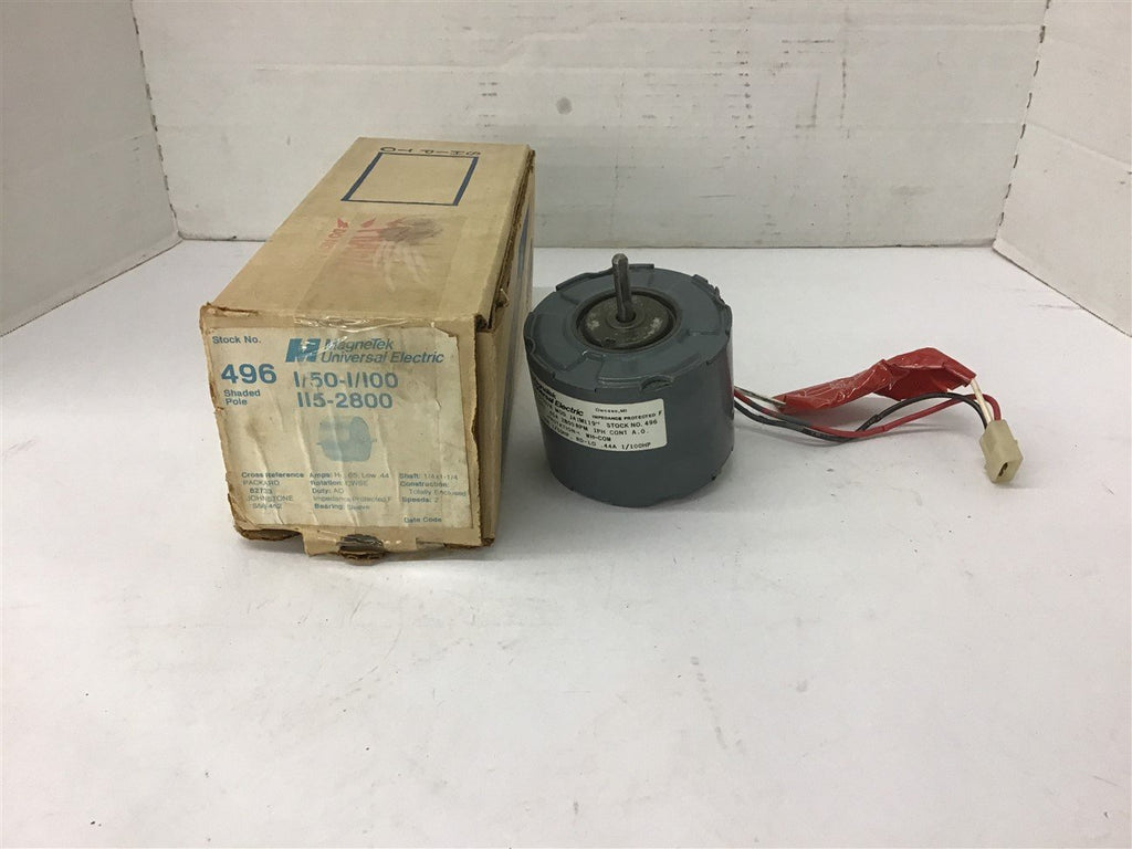 Magnetek 1/50-1/100 115-2800 AC Motor 115 Volts 2800 rpm Shaded Pole