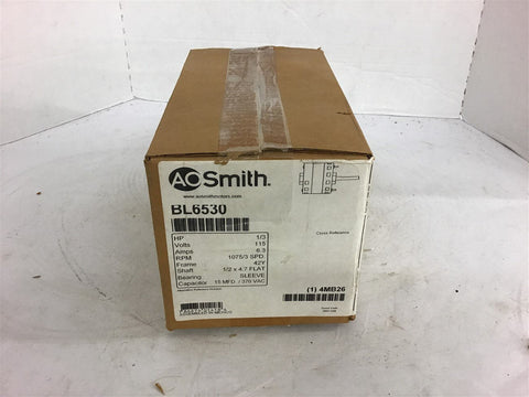 A.O. Smith BL6530 1/3 HP AC Motor 115 volts 1075 Rpm 3 Speed 42Y Frame
