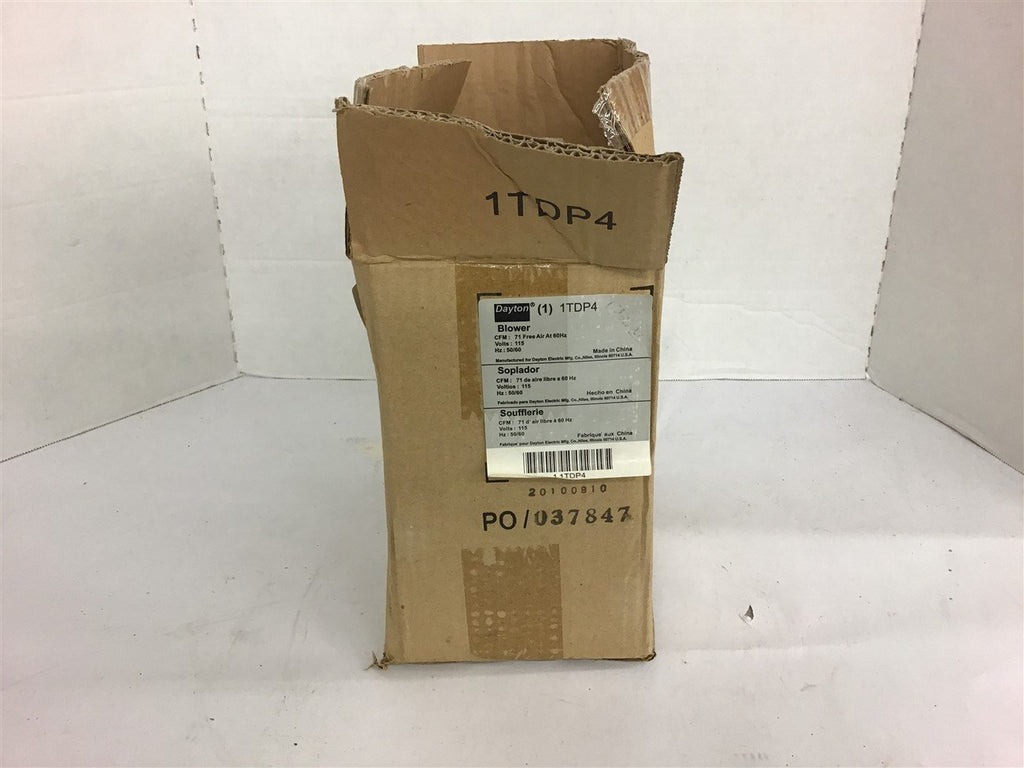 Dayton 1TDP4 Blower 71 CFM 115 Volts 50/60 HZ