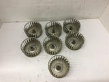 Galvanized Blower Wheels 3 1/2" OD 3/16" Bore Lot of 7