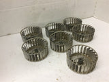 Galvanized Blower Wheels 3 1/2" OD 3/16" Bore Lot of 7