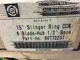 Lau 15" Slinger Ring CCW 6 Blade-Hub 1/2" Bore 60772201