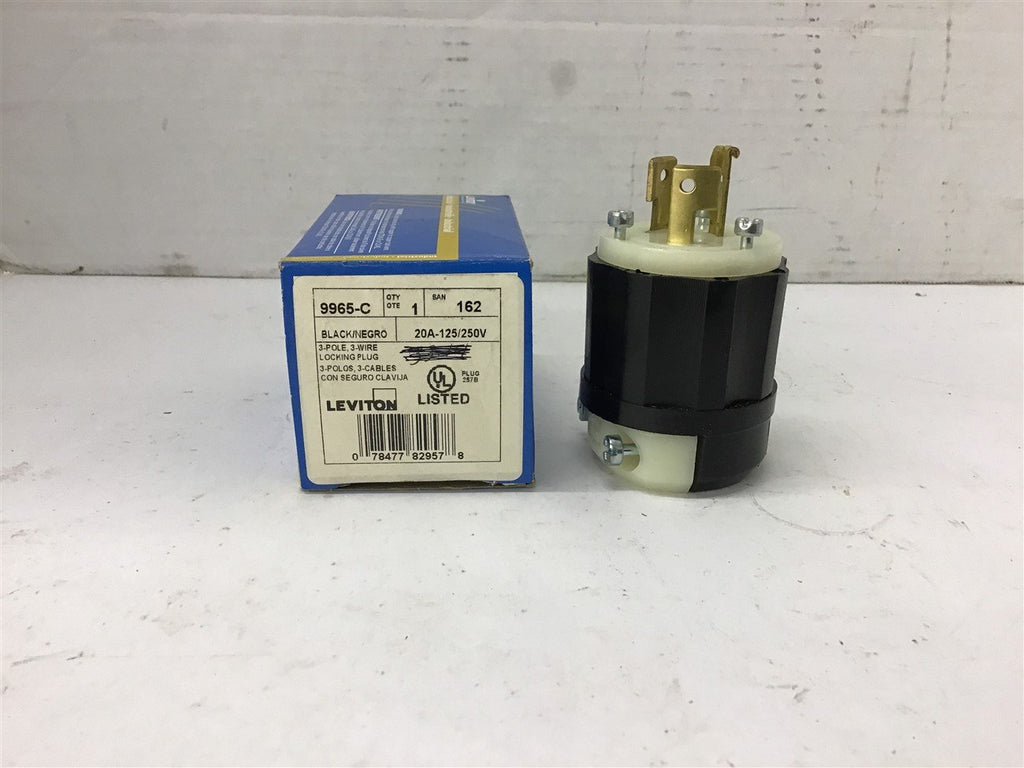 Leviton 9965-C 20 Amp 125/250 Volt Locking Plug