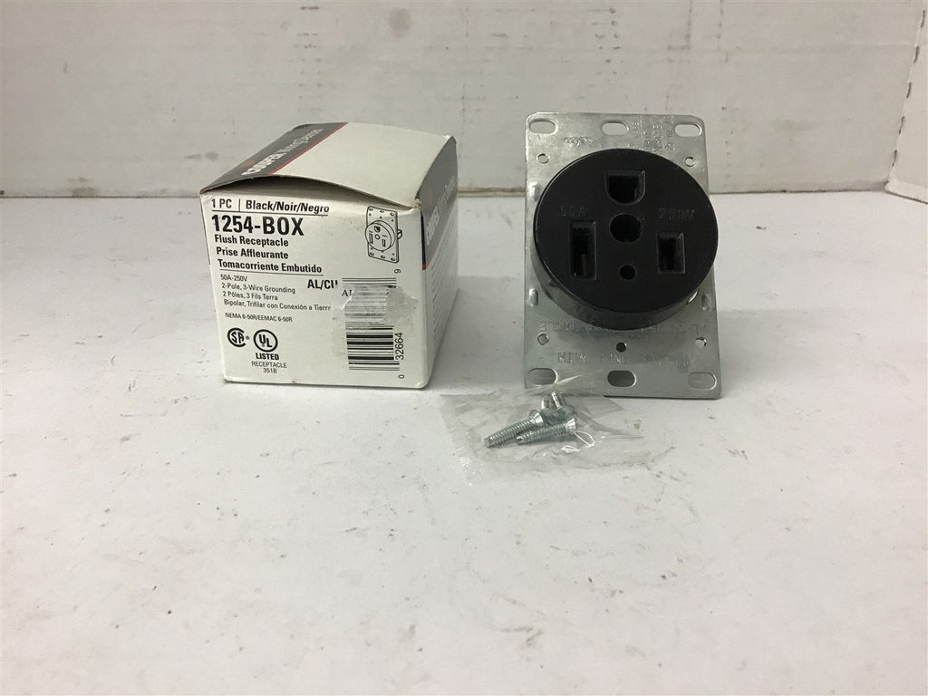 Leviton Flush Receptacle 1254 50 Amp 250 Volt