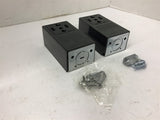 Leviton 30 Amp Grounding Power Outlet Surface Mount 061-55054 Lot of 2