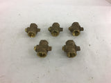 3/4'' Brass Ball Valve Lot of 5 No Handle