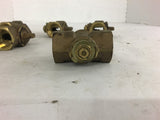 3/4'' Brass Ball Valve Lot of 5 No Handle