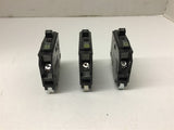 Square D 15 Amp Single Pole Circuit Breaker Type QO Lot of 3