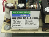 Sola GLS-04-040 Switching Power Supply 100-240VAC In/ 24VDC Out 40W Open Frame