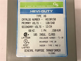 Hevi-Duty HS19A150 General Purpose .150 KVA Transformer 120/240 Pri, 12/24 Sec