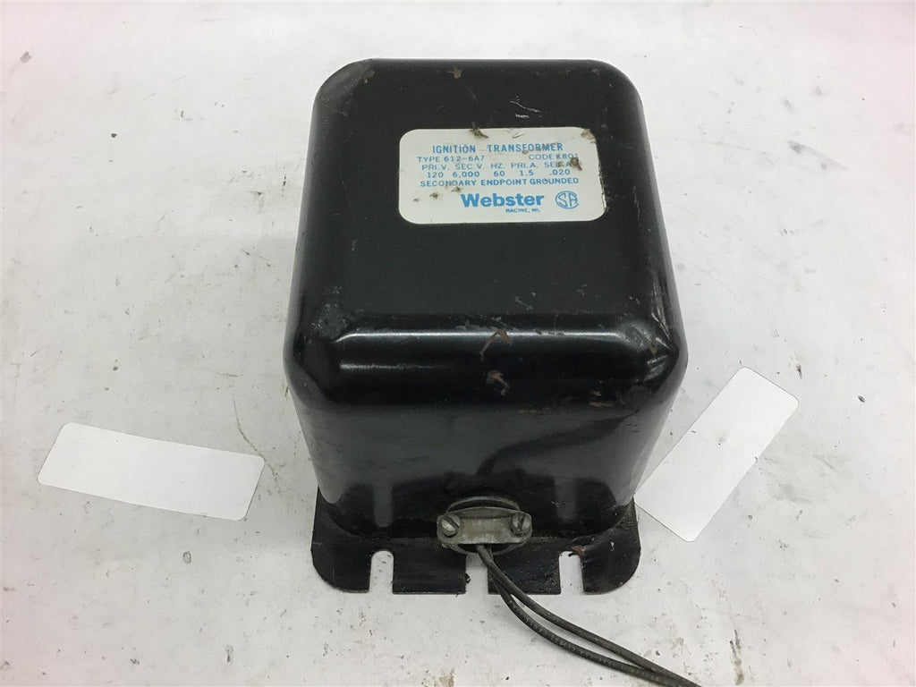 Webster 612-6A7 120 Pri Volt 6000 Sec Volt Transformer