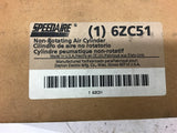 SpeedAire 6ZC51 Non-Rotating Pneumatic Cylinder 6" Stroke