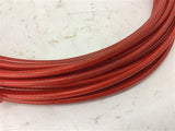 Red Wire Cable With Plastic Covering 3/16" 45' Long