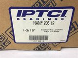 iPTCI NANF 206 19 4 Bolt Flange Bearing 1 3/16" Bore