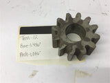 12 Tooth Gear 1.436" Bore 1.086 Pitch