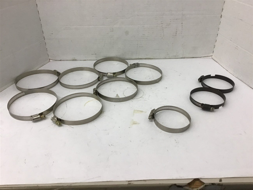 Assorted Lot Of 10 Stainless Steel Pipe Clamps