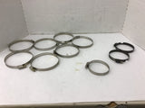 Assorted Lot Of 10 Stainless Steel Pipe Clamps