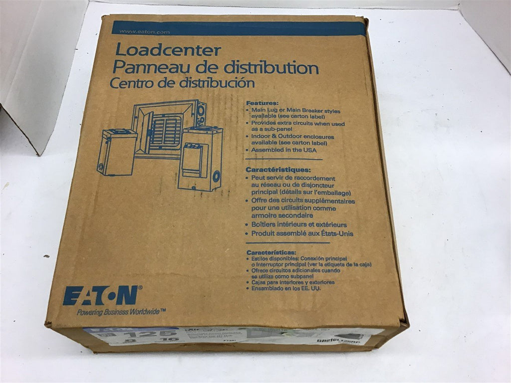 Eaton Cutler-Hammer BR 8 Spaces 125 Amp Outdoor main Lug