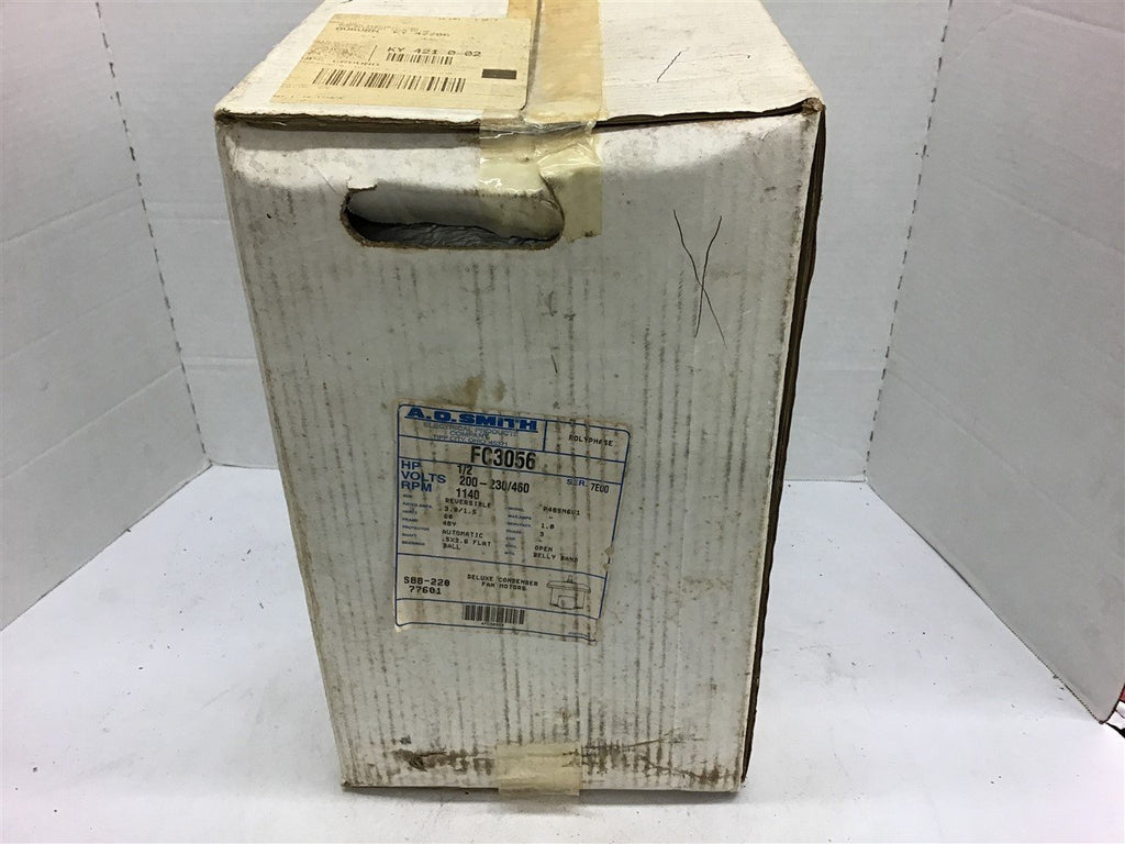 A.O. Smith FC3056 1/2 HP AC Motor 200-230/460 Volts 1140 Rpm