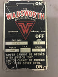 Wadsworth 9163A 60 Amps Safety Switch 240 AC 3 Poles