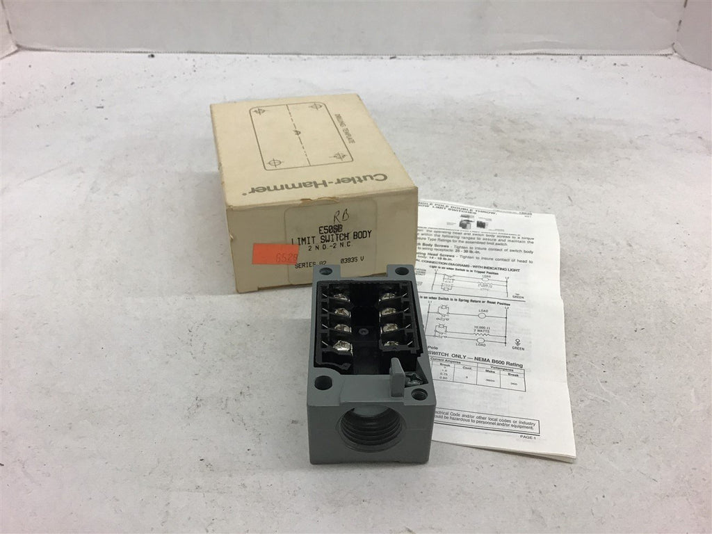 Cutler Hammer E50RB Limit Switch Body Series A2